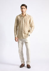 Light Brown Self Shirt